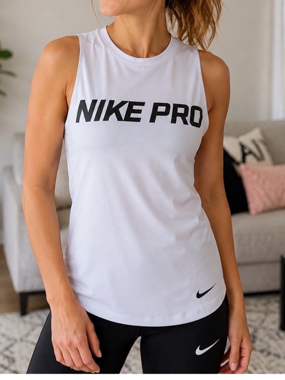 ***SOLD***Like New! Nike Blue Sleeveless Training Tank with Black Logos